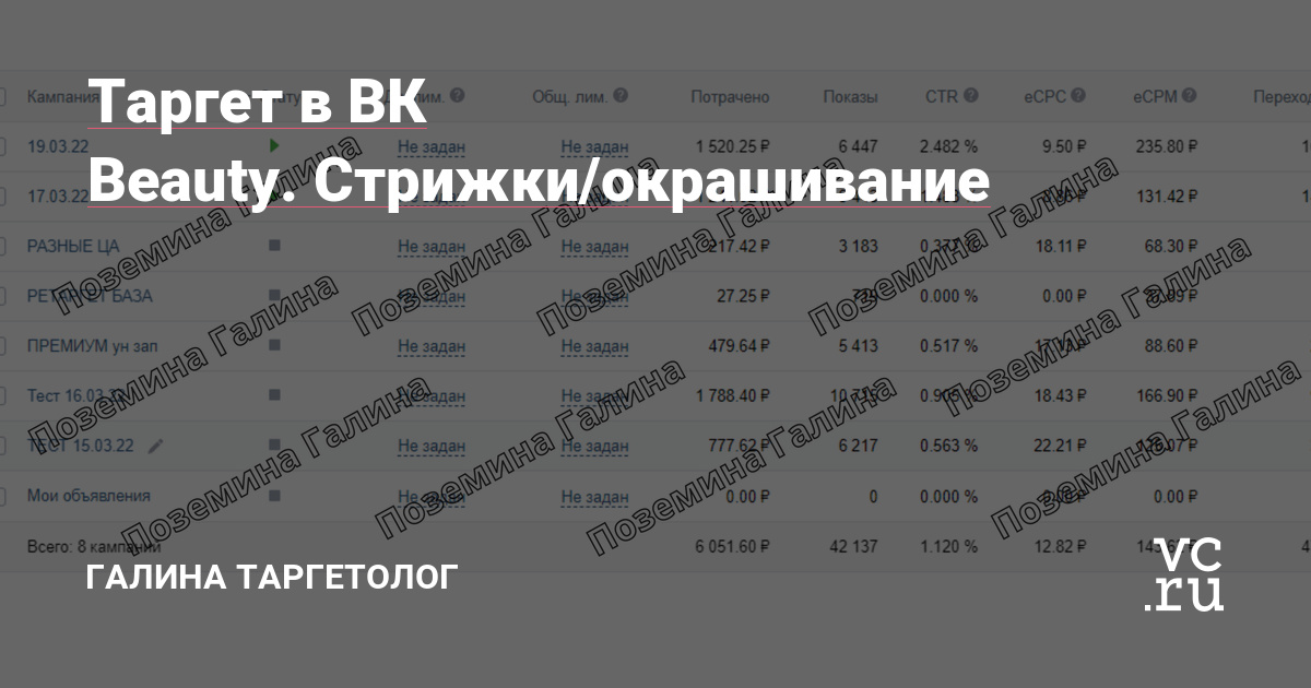 Первый мой кейс в ВК ?.