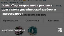 Всем привет! Немного волнуюсь, но хочу уже открыть врата новой для себя социальной сети и начать делиться своими кейсами, идеями, проектами. Сегодня хочу рассказать свой кейс: продвижение мебельного салона, который работает только офлайн.